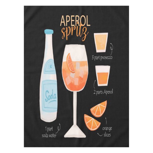 Aperol Spritz Cocktail Tischdecke (Vorderseite)