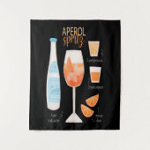 Aperol Spritz Cocktail Wandteppich (Vorderseite)