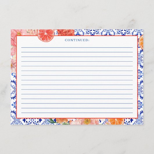 Aperol Spritz, das auf Brautparty Rezept Begleitkarte (Rückseite)