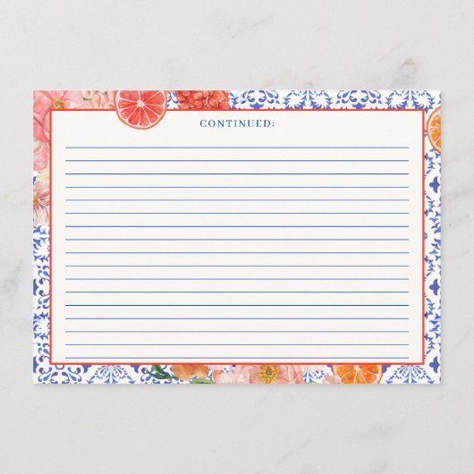 Aperol Spritz, das auf Brautparty Rezept Begleitkarte (Rückseite)