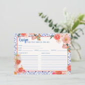 Aperol Spritz, das auf Brautparty Rezept Begleitkarte (Stehend Vorderseite)