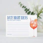 Aperol Spritz Date Night Ideas Begleitkarte (Stehend Vorderseite)