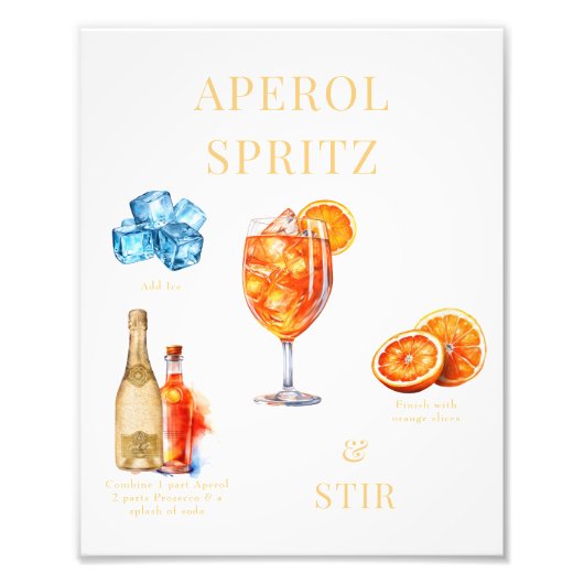 Aperol Spritz Drink Fotodruck (Vorne)