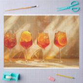 Aperol Spritz Drink Glasses Italien Foto Pattern Seidenpapier (Basteln)