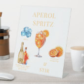 Aperol Spritz Drink Pedestal Sign Sockelschild (In Situ)