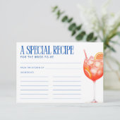 Aperol Spritz Ein Sonderrezept für die Braut Begleitkarte (Stehend Vorderseite)