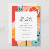 Aperol Spritz farbenfrohe Bridal Dusche Einladung (Vorderseite)