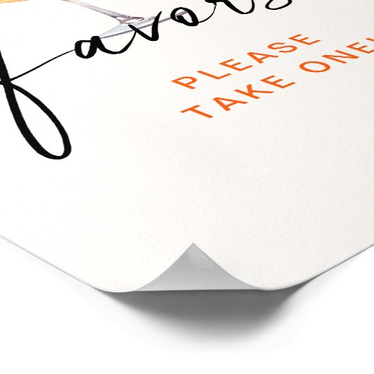 Aperol Spritz Favors Brautparty Poster (Ecke)