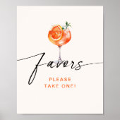 Aperol Spritz Favors Brautparty Poster (Vorne)
