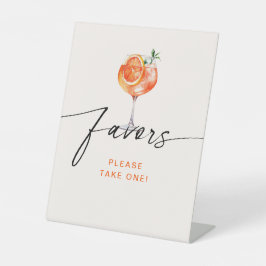 Aperol Spritz Favors Brautparty Sockelschild