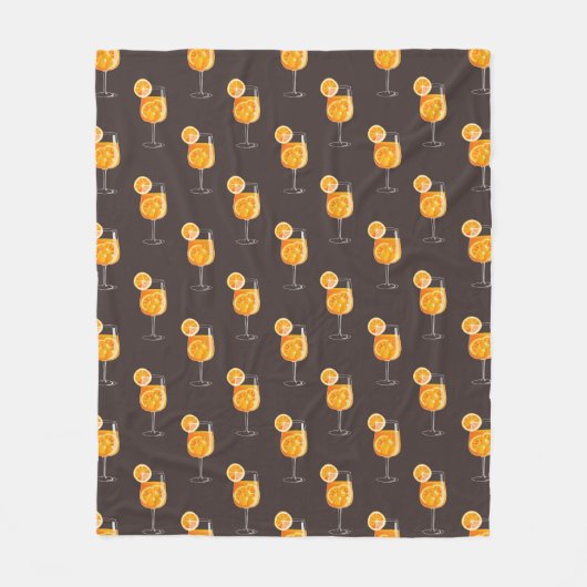 Aperol Spritz Fleece Blanket - Cocktail Vibes (Vorderseite)