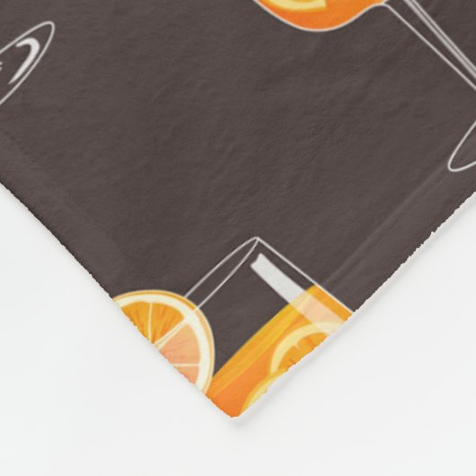 Aperol Spritz Fleece Blanket - Cocktail Vibes (Ecke)