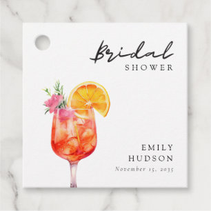 Aperol Spritz Floral Brautparty Geschenkanhänger