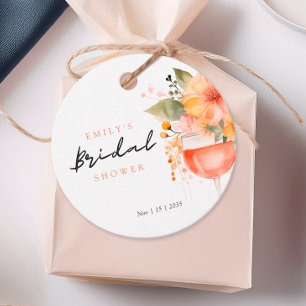 Aperol Spritz Floral Brautparty Geschenkanhänger