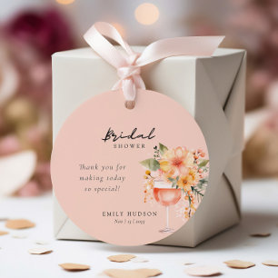 Aperol Spritz Floral Brautparty Geschenkanhänger