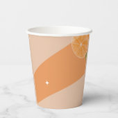 Aperol Spritz Floral Brautparty Paper Cups Pappbecher (Rückseite)