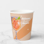 Aperol Spritz Floral Brautparty Paper Cups Pappbecher (Vorderseite)