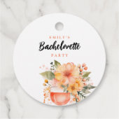 Aperol Spritz Floral Junggeselinnen-Abschied Geschenkanhänger (Rückseite)