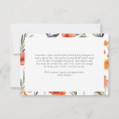 Aperol Spritz Floral Watercolor Brautparty Dankeskarte (Rückseite)