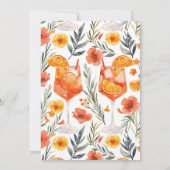 Aperol Spritz Floral Watercolor Brautparty Einladung (Rückseite)