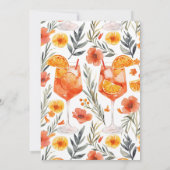 Aperol Spritz Floral Watercolor Brautparty Einladung (Rückseite)