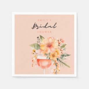 Aperol Spritz Florale Hochzeitsfeier Serviette