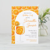 Aperol Spritz Geburtstagsparty-Einladung Einladung (Stehend Vorderseite)