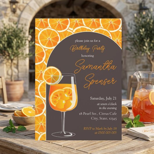 Aperol Spritz Geburtstagsparty-Einladung Einladung