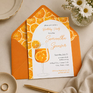 Aperol Spritz Geburtstagsparty-Einladung Einladung