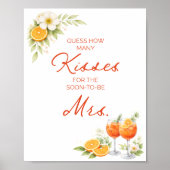 Aperol Spritz Guess How Many Kisses Poster (Vorne)