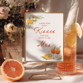 Aperol Spritz Guess How Many Kisses Poster
