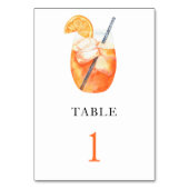 Aperol Spritz - Hochzeitstisch Nummer Tischnummer (Rückseite)