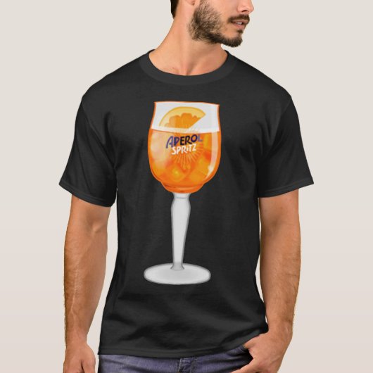 Aperol Spritz in einem klassischen Glass-T - Shirt (Vorderseite)