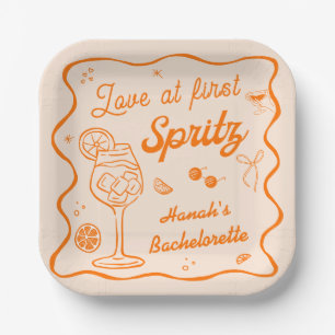 Aperol Spritz Junggesellinnenabschied Pappteller