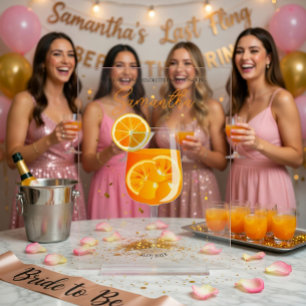 Aperol Spritz Junggesellinnenabschied Willkommen Acrylschild