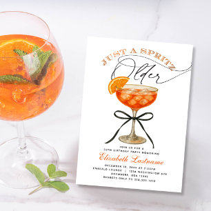Aperol Spritz Just a Spritz Older Geburtstagseinla Einladung