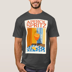 Aperol Spritz Lackminimalistisches Poster T-Shirt