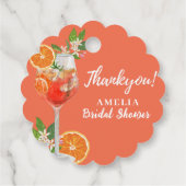 Aperol spritz Lemon citrus Orange Brautparty Geschenkanhänger (Rückseite)