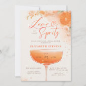 Aperol Spritz Liebe Citrus Floral Brautparty Einladung (Vorderseite)