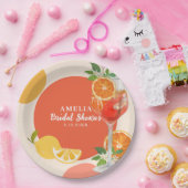 Aperol-Spritz-Liebe im ersten Spritz-Brautparty Pappteller (Party)