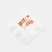 Aperol Spritz Lino Design Cocktail Party Napkin Serviette (Ecke)