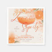 Aperol Spritz Love Citrus Floral Bridal Shower Serviette (Vorderseite)
