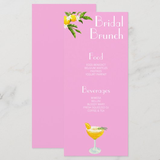 Aperol Spritz Main Squeeze Brautparty Menu Menükarte (Vorne/Hinten)