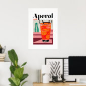 Aperol Spritz Moderne Abstrakte Kunst Poster (Heimbüro)