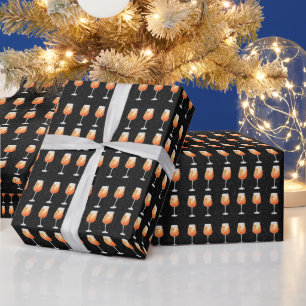 Aperol Spritz Muster Geschenkpapier