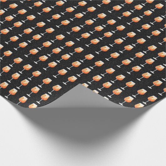 Aperol Spritz Muster Geschenkpapier (Ecke)