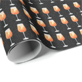 Aperol Spritz Muster Geschenkpapier (Rolleneckpunkt)