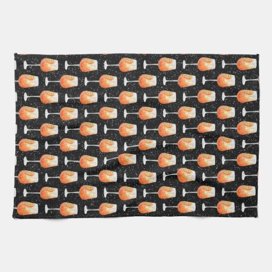 Aperol Spritz Muster Geschirrtuch (Horizontal)