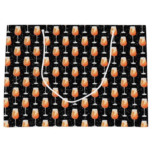 Aperol Spritz Muster Große Geschenktüte (Vorderseite)
