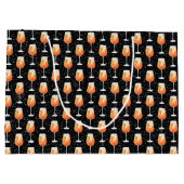 Aperol Spritz Muster Große Geschenktüte (Rückseite)